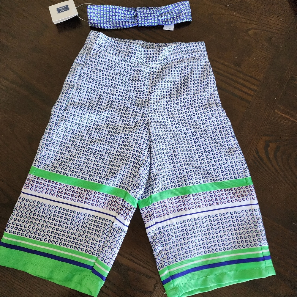 Janie & Jack silky Wide leg pants & headband